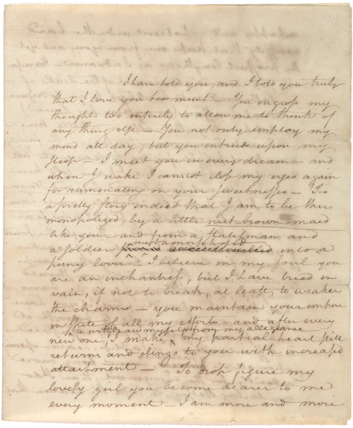 Alexander Hamilton’s Love Letter to Elizabeth Schuyler, 1780