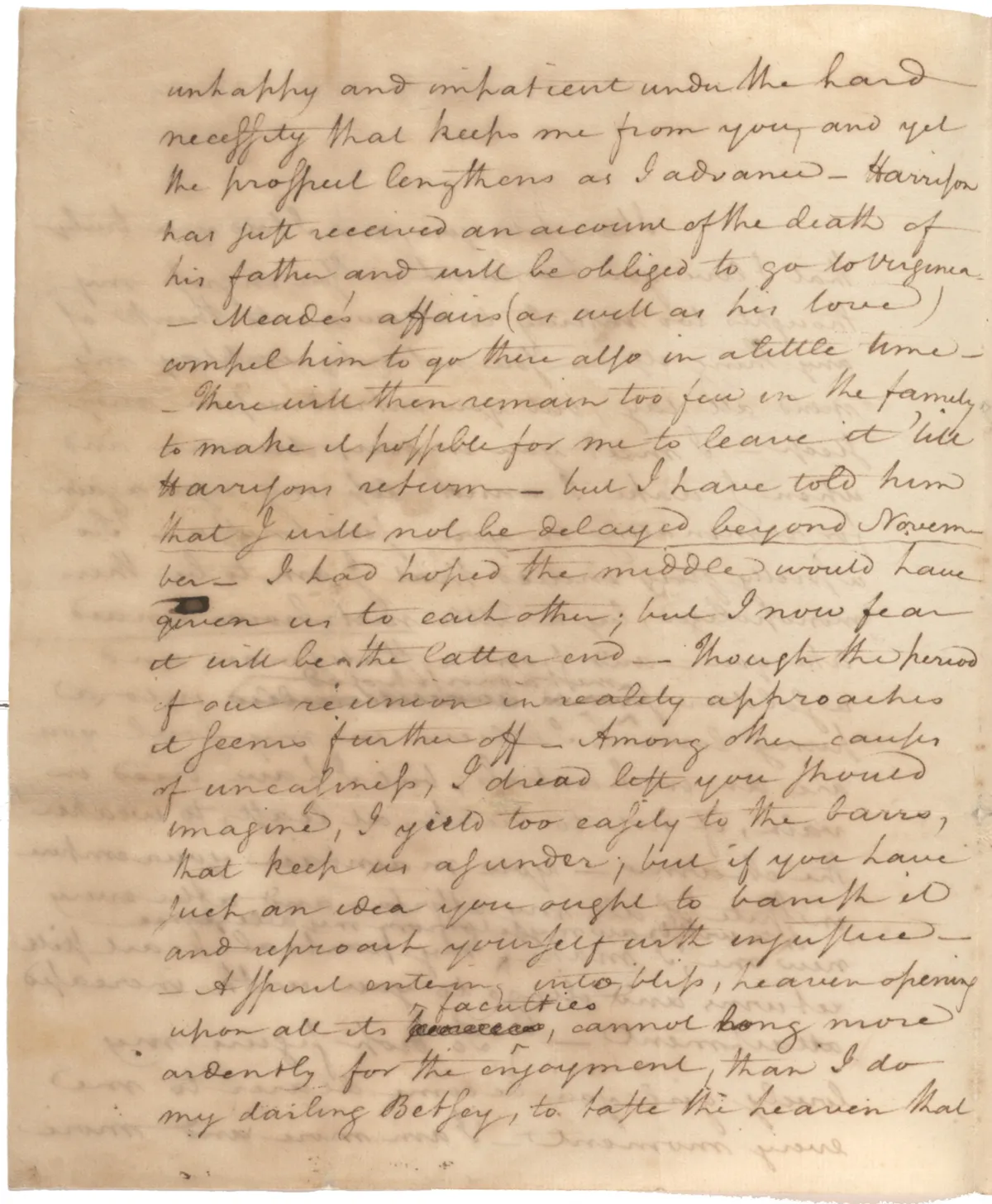 Alexander Hamilton’s Love Letter to Elizabeth Schuyler, 1780