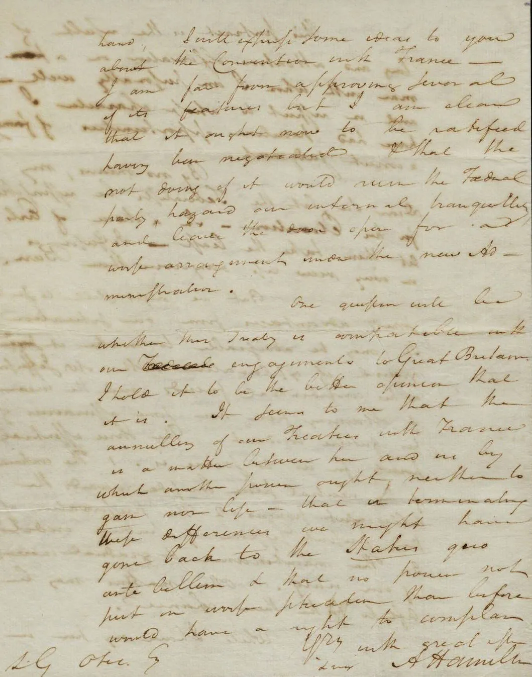 Alexander Hamilton to Harrison Gray Otis, December 23, 1800 (The Gilder Lehrman Institute of American History)