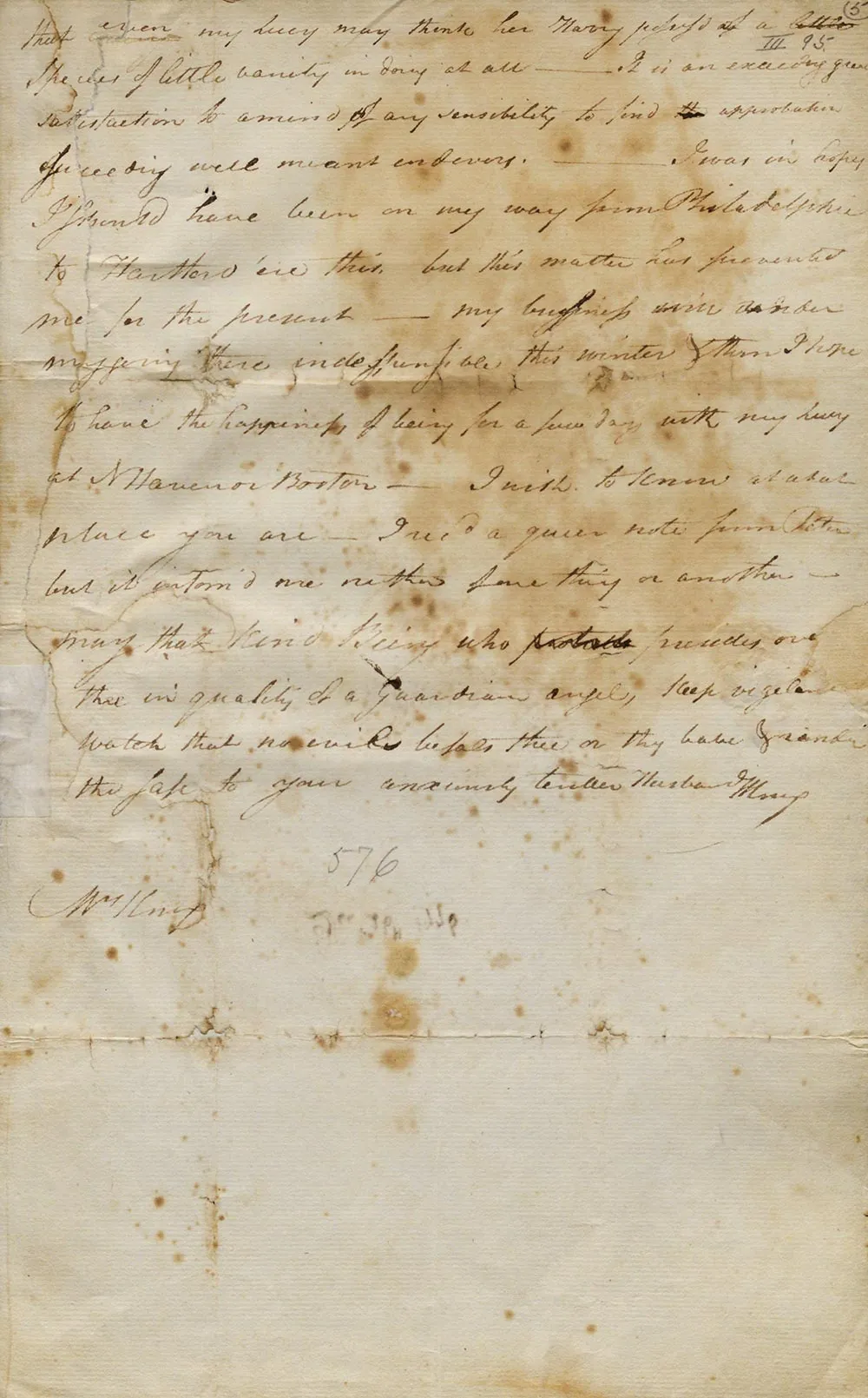 Henry Knox to Lucy Knox, December 28, 1776. (The Gilder Lehrman Institute of American History)