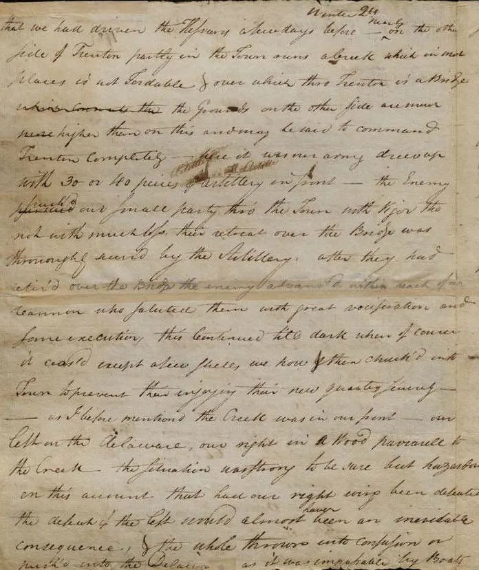 Henry Knox to Lucy Knox, January 7, 1777. (The Gilder Lehrman Institute of American History)