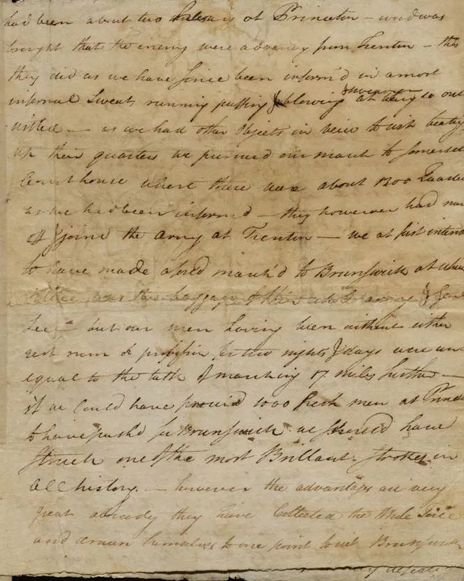 Henry Knox to Lucy Knox, January 7, 1777. (The Gilder Lehrman Institute of American History)