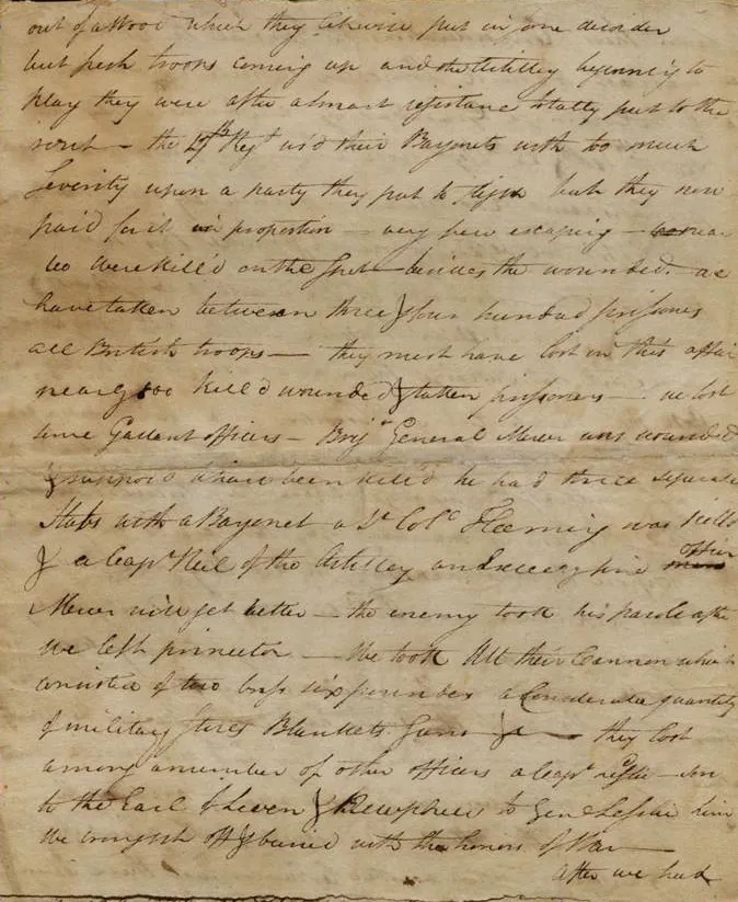 Henry Knox to Lucy Knox, January 7, 1777. (The Gilder Lehrman Institute of American History)