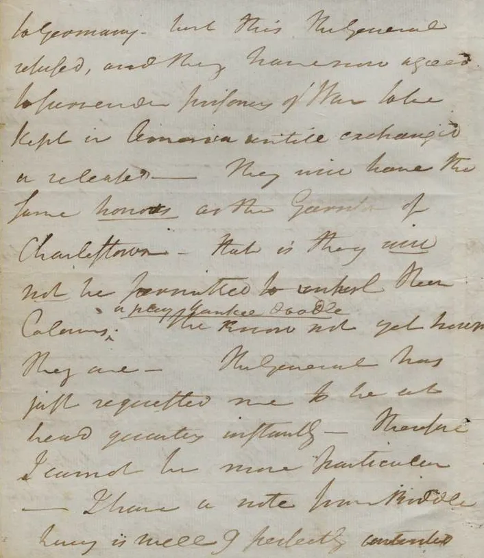 Henry Knox to Lucy Knox, October 19, 1781 (The Gilder Lehrman Institute of American History)