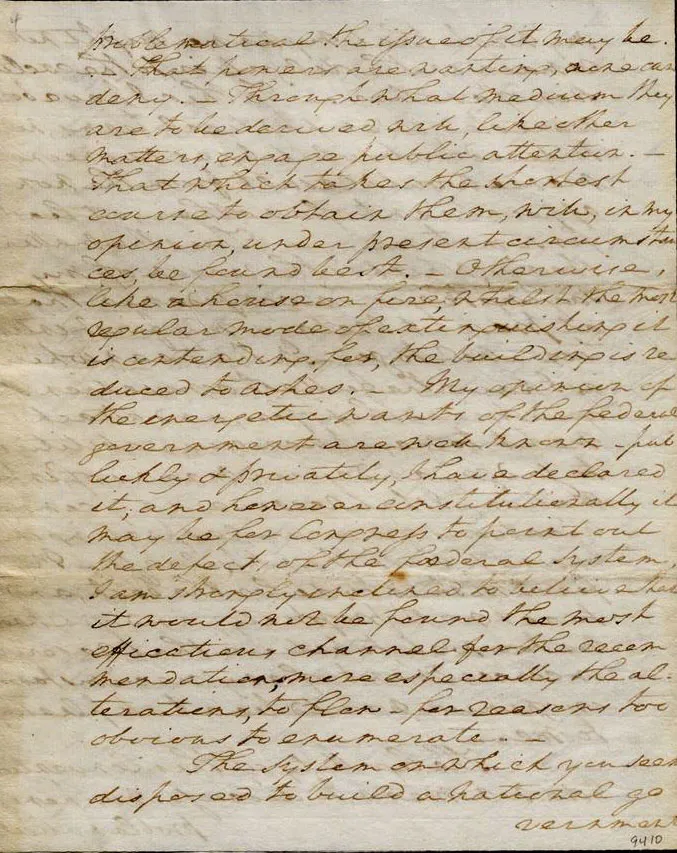 George Washington to Henry Knox, February 3, 1787 (The Gilder Lehrman Institute of American History)