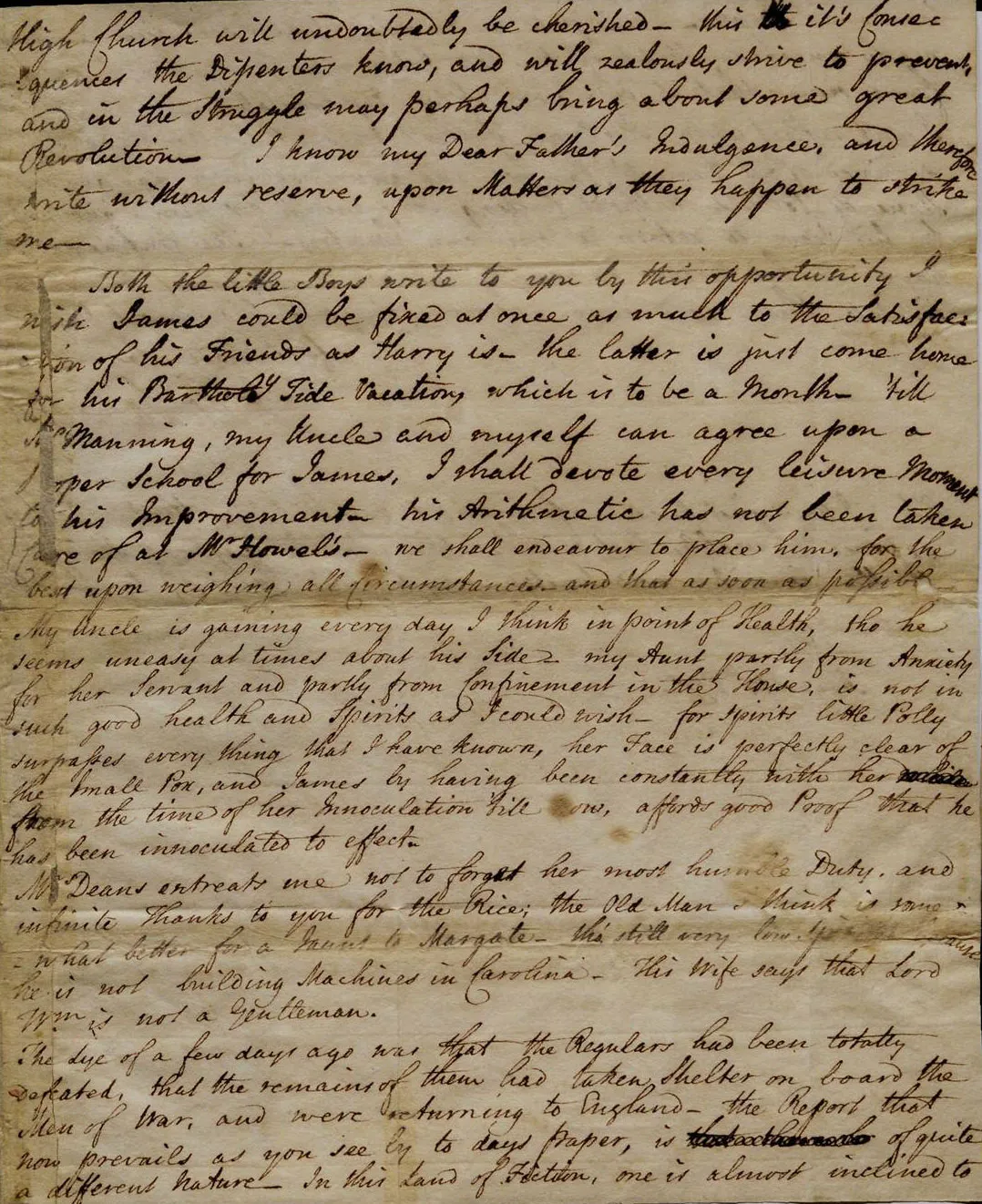 John Laurens to Henry Laurens, August 14, 1775 (The Gilder Lehrman Institute of American History)