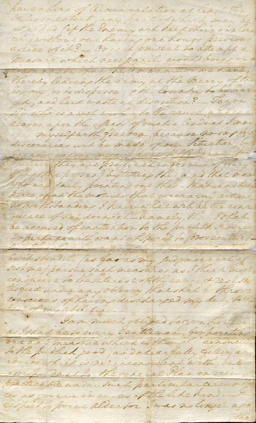 George Washington to Joseph Palmer, August 22, 1775 (The Gilder Lehrman Institute of American History)