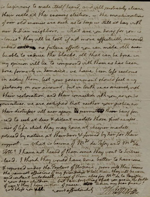 Thomas Jefferson to Marquis de Lafayette, June 16, 1792 (The Gilder Lehrman Institute of American History)