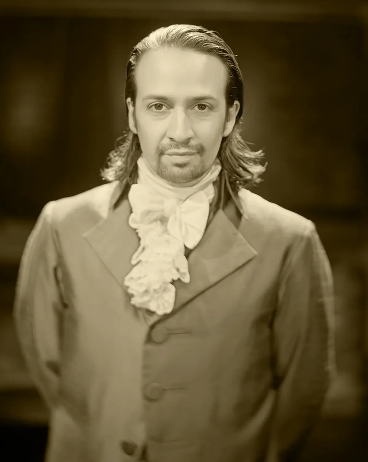 Lin-Manuel Miranda as Alexander Hamilton. Photograph by Josh Lehrer using a camera lens from the mid 1800s.