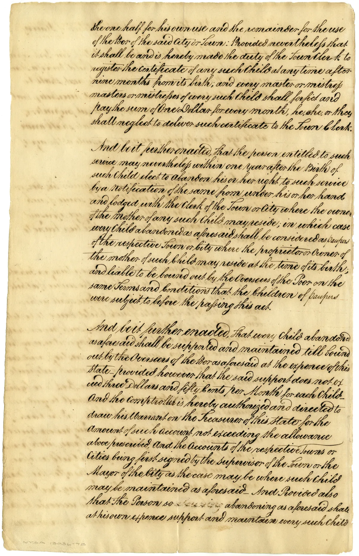 An Act for the Gradual Abolition of Slavery, New York State, 1799