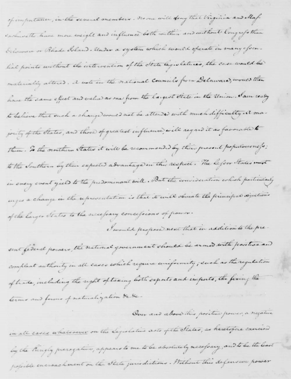 James Madison to George Washington, April 16, 1787 (Library of Congress)