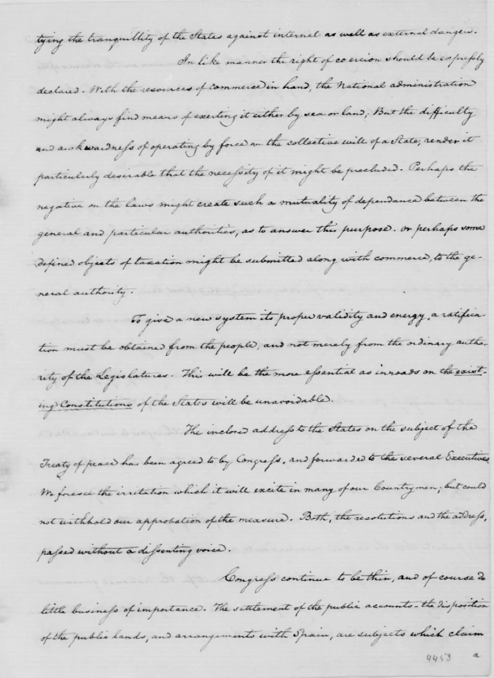 James Madison to George Washington, April 16, 1787 (Library of Congress)