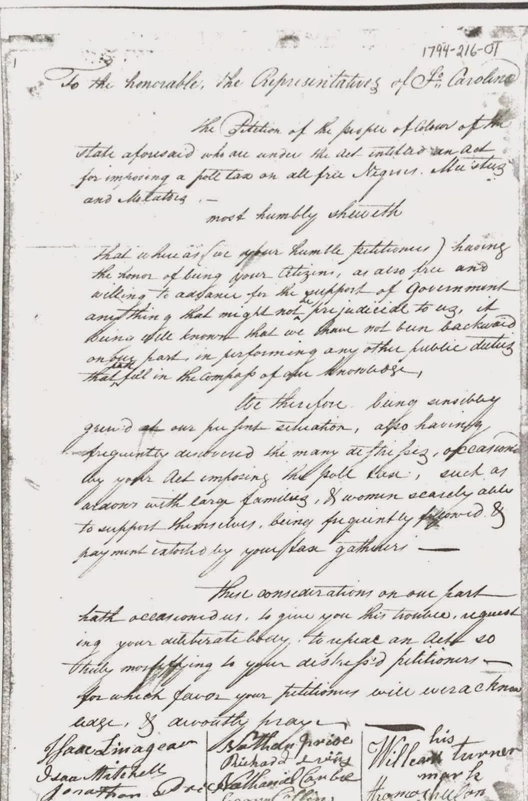 petition page 1