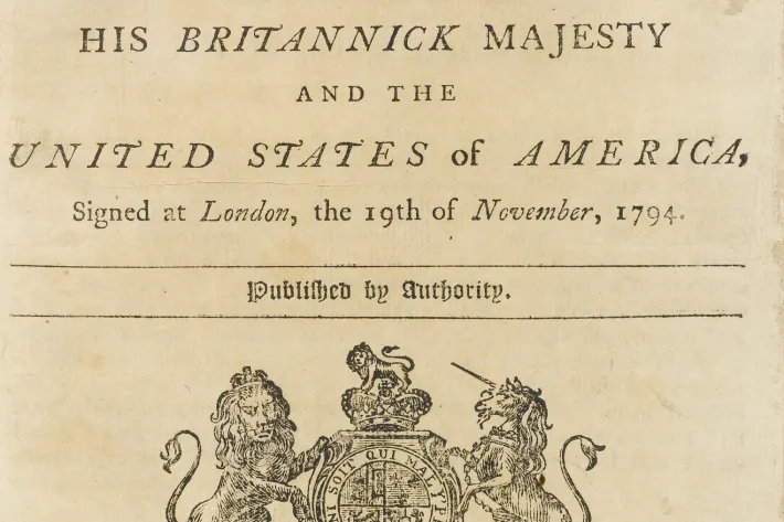 Treaty of Amity Commerce and Navigation, 1794. (The Gilder Lehrman Institute of American History)