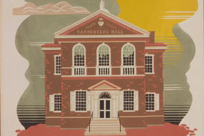 Philadelphia, Carpenters' Hall, Federal Art Project, WPA (Library of Congress)