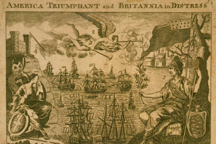 "America triumphant and Britannia in distress," 1782, Library of Congress