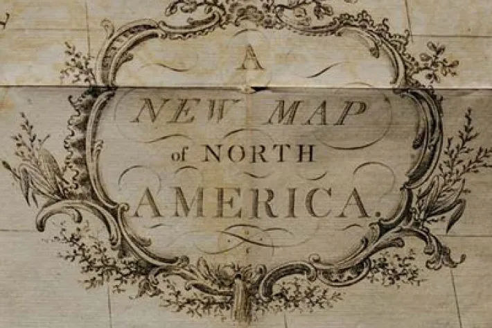 Detail from A New Map of North America, 1780. (The Gilder Lehrman Institute of American History)