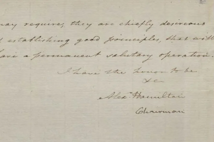 Alexander Hamilton to George Washington,  April 9, 1783 (The Gilder Lehrman Institute of American History)