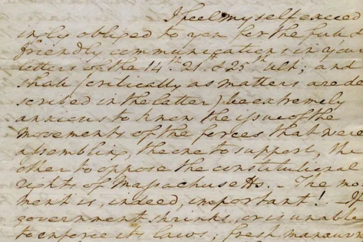 George Washington to Henry Knox, February 3, 1787 (The Gilder Lehrman Institute of American History)