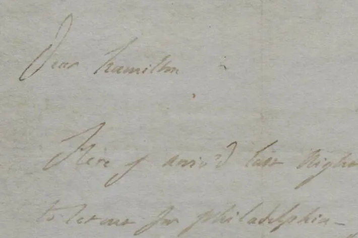 Marquis de Lafayette to Alexander Hamilton, November 28, 1780 (The Gilder Lehrman Institute of American History)