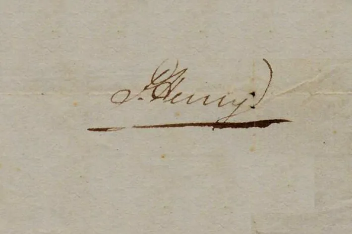 Signature of Patrick Henry, (Gilder Lehrman Institute)