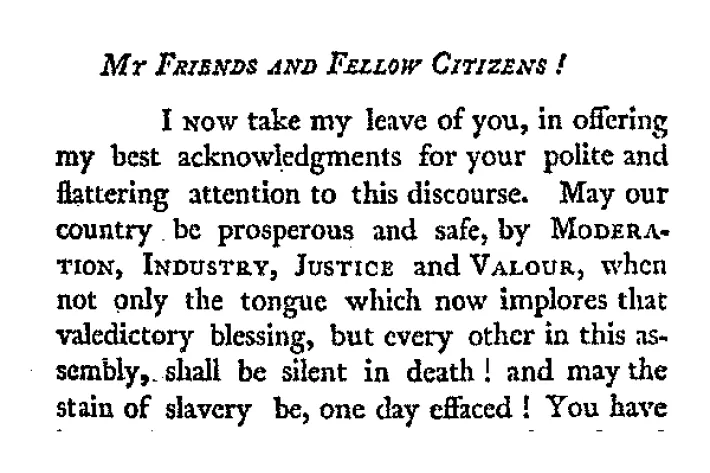 David Humphreys, A Valedictory Discourse, Delivered before the Cincinnati of Connecticut, in Hartford, July 4th, 1804, at the Dissolution of the Society (Boston: Gilbert and Dean, 1804)