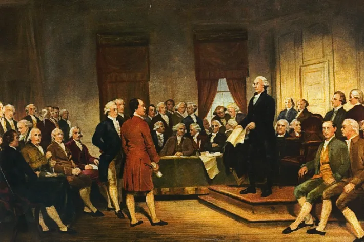 Washington at the Constitutional Convention of 1787, by Junius Brutus Stearns, 1856 (Virginia Museum of Fine Arts. Creative Commons CC-BY-NC.)