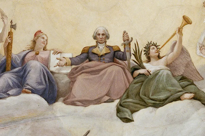 Detail of The Apotheosis of George Washington from the US Capitol