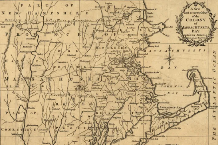 A New and Accurate Map of the Colony of Massachusets, 1780 (Library of Congress)