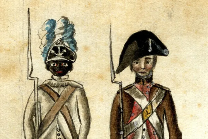 Jean Baptiste Antoine de Verger's Soldiers in Uniform (Anne S.K. Brown Military Collection, Brown University Library)