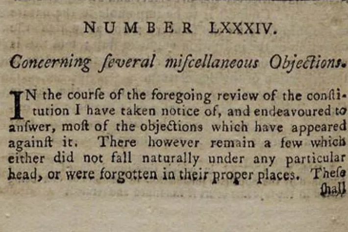 The Federalist: A Collection of Essays, Written in Favour of the New Constitution, 1788 (The Gilder Lehrman Institute of American History)