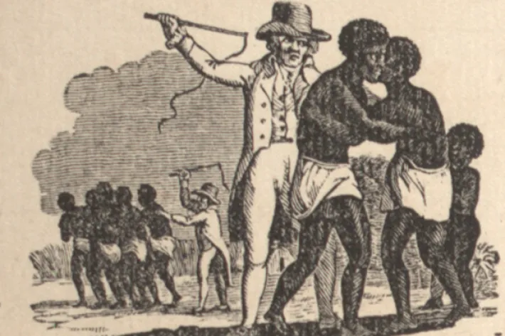 Detail from an anti-slavery broadside, 1805. (The Gilder Lehrman Institute of  American History)