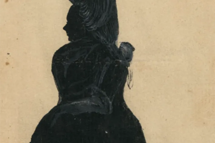 Silhouette of Mrs. Henry Knox, ca. 1790 (Massachusetts Historical Society)