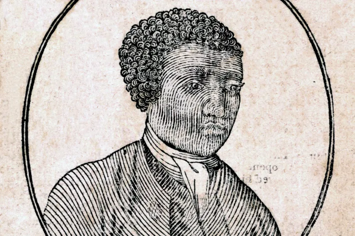 Benjamin Banneker, from the title page of  "Benjamin Bannaker's [sic] Pennsylvania, Delaware, Maryland, and Virginia Almanac, for the Year of Our Lord 1795" (Maryland Historical Society)