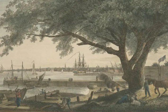 The City and Port of Philadelphia, by William Russell Birch (New York Public Library Digital Collections)