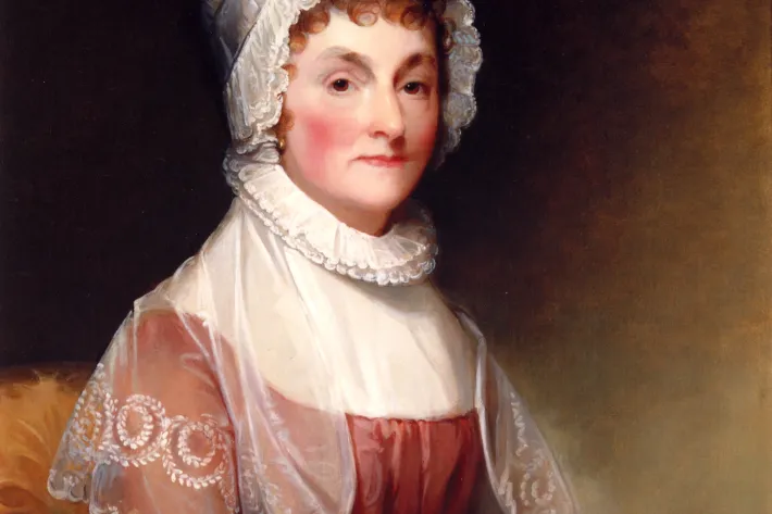 Portrait of Abigail Adams by Jane Stuart, after Gilbert Stuart, ca. 1800 (Adams National Historical Park)