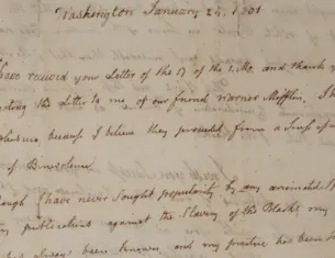 John Adam to George Churchman and Jacob Lindley, January 24, 1801. (The Gilder Lehrman Institute of American History, GLC00921)