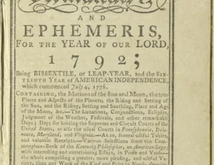 Benjamin Banneker’s Pennsylvania, Delaware, Maryland and Virginia Almanack and Ephemeris, for the Year of Our Lord 1792. (Library of Congress)