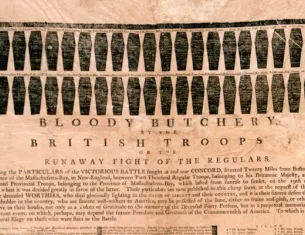 “Bloody Butchery by the British Troops,” broadside by Ezekiel Russell, 1775 (The Gilder Lehrman Institute of American History)