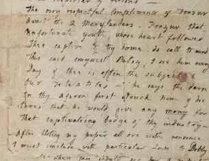 Letter from Dolley Madison to Eliza Brooke, ca. 1785. (The Gilder Lehrman Institute of American History)