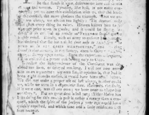 The American Crisis, no. 1, December 19, 1776. (Library of Congress)