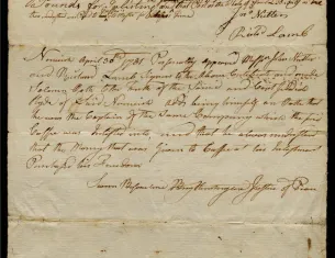 Certification of Cuffee Wells's purchase of freedom, April 30, 1781. (The Gilder Lehrman Institute of American History)