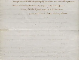 John Quincy Adams to Dolley Madison, July 23, 1836. (The Gilder Lehrman Institute of American History)