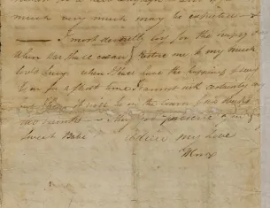 Henry Knox to Lucy Knox, January 7, 1777. (The Gilder Lehrman Institute of American History)