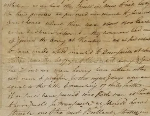 Henry Knox to Lucy Knox, January 7, 1777. (The Gilder Lehrman Institute of American History)