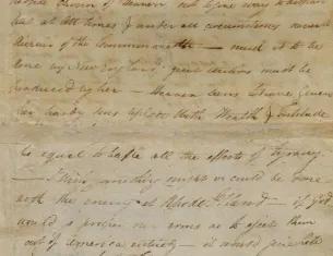 Henry Knox to Lucy Knox, January 7, 1777. (The Gilder Lehrman Institute of American History)