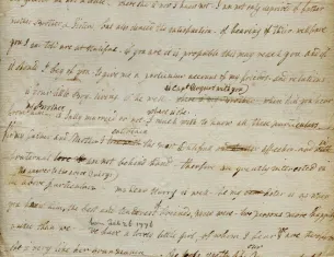 Lucy Knox to Hannah Urquhart, ca. 1776 (The Gilder Lehrman Institute of American History)