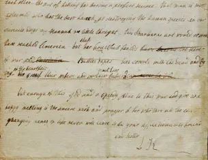 Lucy Knox to Hannah Urquhart, ca. 1776 (The Gilder Lehrman Institute of American History)