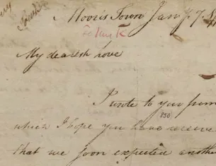 Henry Knox to Lucy Knox, January 7, 1777. (The Gilder Lehrman Institute of American History)