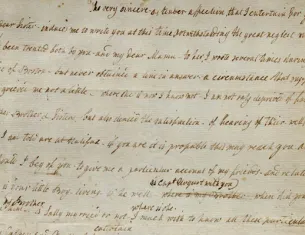 Lucy Knox to Hannah Urquhart, ca. 1776 (The Gilder Lehrman Institute of American History)